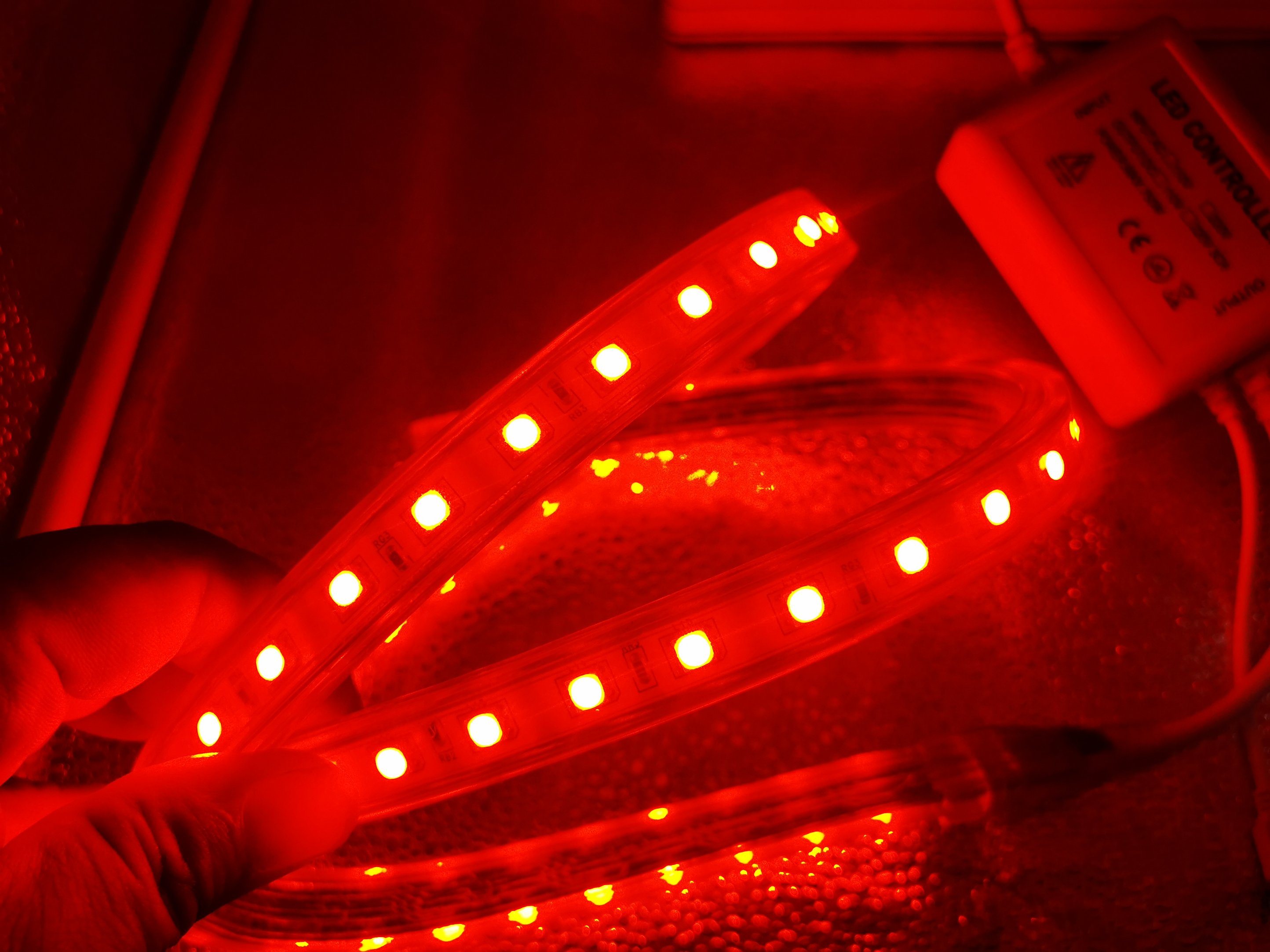 Red color single line strip 230v